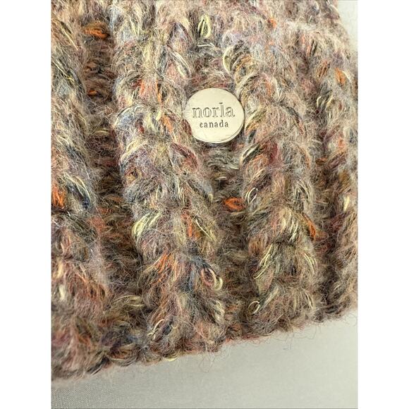 Norla Canada Winter Wool Blend Colorful Knit Womens OS Beanie Hat Warm Ski Boho - Picture 2 of 7